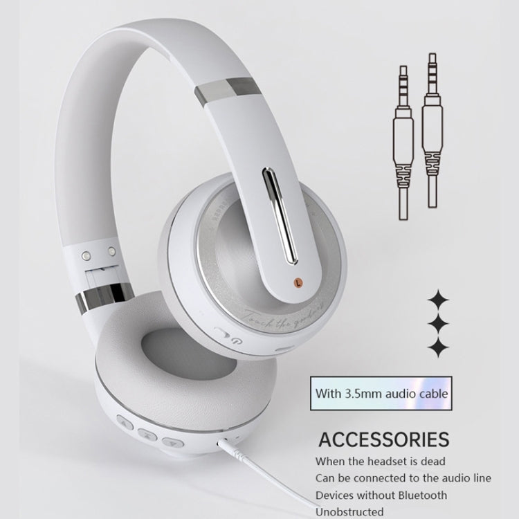 Auricolare stereo wireless Fingertime P6 Bluetooth 5.1 con microfono, Black, White