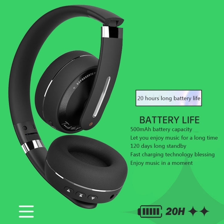 Auricolare stereo wireless Fingertime P6 Bluetooth 5.1 con microfono, Black, White