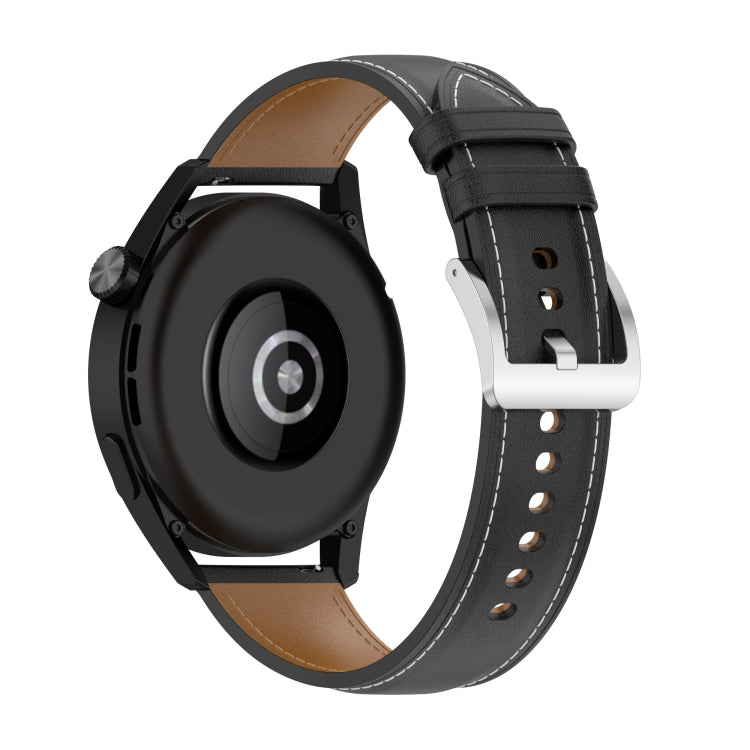 Cinturino in filo per cucire con trama di vitello, For Samsung Galaxy Watch 3 45mm, For Samsung Galaxy Watch 46mm, For Samsung Galaxy Gear S3 Classic / Gear S3 Frontier