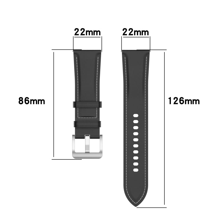 Cinturino in filo per cucire con trama di vitello, For Samsung Galaxy Watch 3 45mm, For Samsung Galaxy Watch 46mm, For Samsung Galaxy Gear S3 Classic / Gear S3 Frontier
