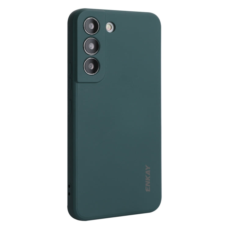 Per Samsung Galaxy S22 5G ENKAY Custodia morbida antiurto in silicone liquido, For Samsung Galaxy S22 5G