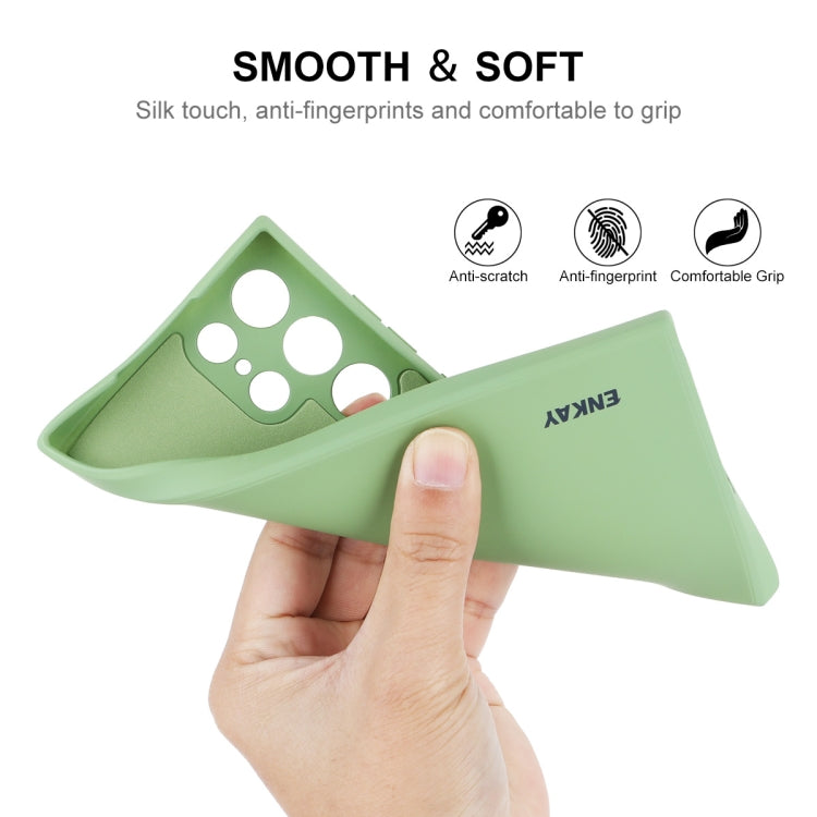 Per Samsung Galaxy S22 Ultra 5G ENKAY Custodia morbida antiurto in silicone liquido, For Samsung Galaxy S22 Ultra 5G