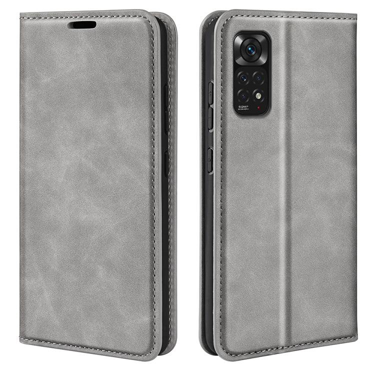 Per Xiaomi Redmi Note 11 4G / Note 11S Custodia per telefono in pelle con aspirazione magnetica retro-pelle, For Xiaomi Redmi Note 11 4G