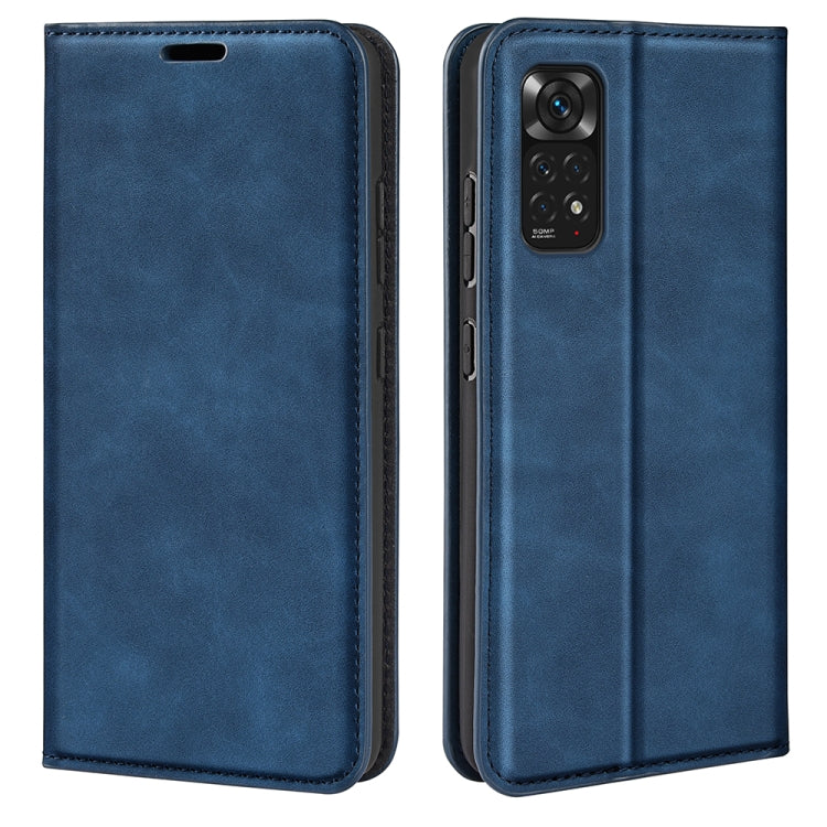 Per Xiaomi Redmi Note 11 4G / Note 11S Custodia per telefono in pelle con aspirazione magnetica retro-pelle, For Xiaomi Redmi Note 11 4G