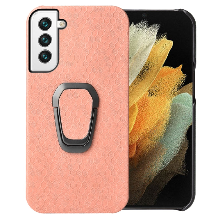 Custodia per cellulare in PU a nido d'ape con supporto ad anello per Samsung Galaxy S22 5G, For Samsung Galaxy S22 5G