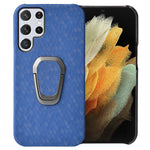 Custodia per telefono in PU a nido d'ape con supporto ad anello per Samsung Galaxy S22 Ultra 5G, For Samsung Galaxy S22 Ultra 5G