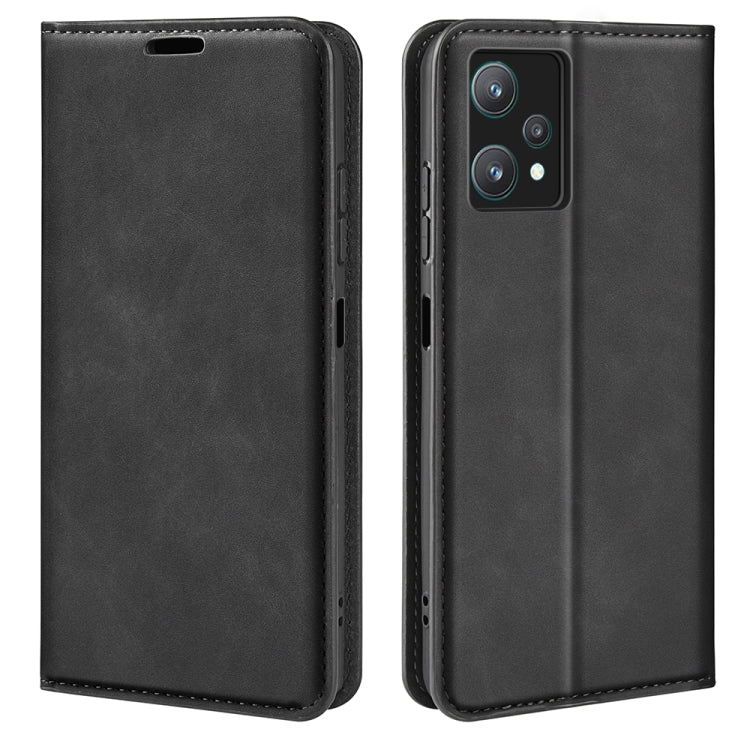 Per OPPO Realme 9 Pro Custodia per telefono in pelle con aspirazione magnetica retro-pelle, For OPPO Realme 9 Pro