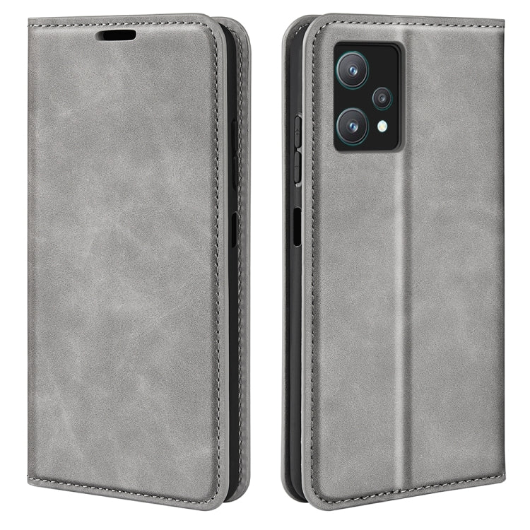 Per OPPO Realme 9 Pro Custodia per telefono in pelle con aspirazione magnetica retro-pelle, For OPPO Realme 9 Pro