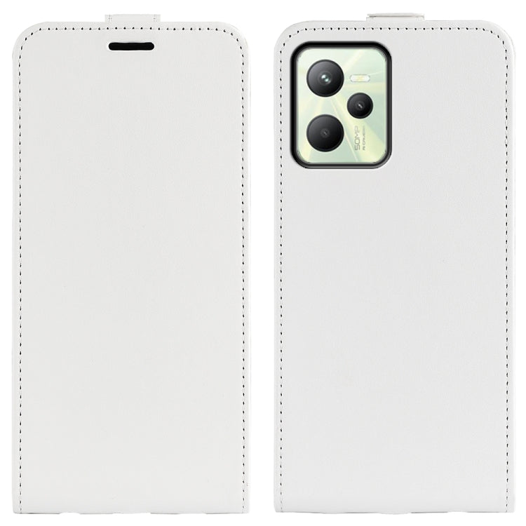 Per OPPO Realme C35 R64 Custodia per telefono in pelle con vibrazione verticale Texture, For OPPO Realme C35