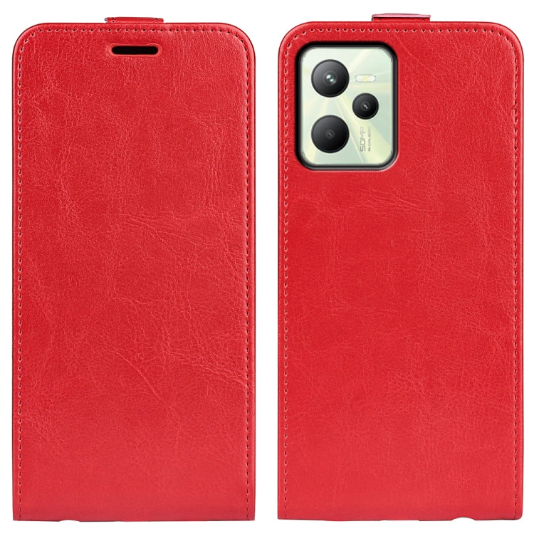 Per OPPO Realme C35 R64 Custodia per telefono in pelle con vibrazione verticale Texture, For OPPO Realme C35