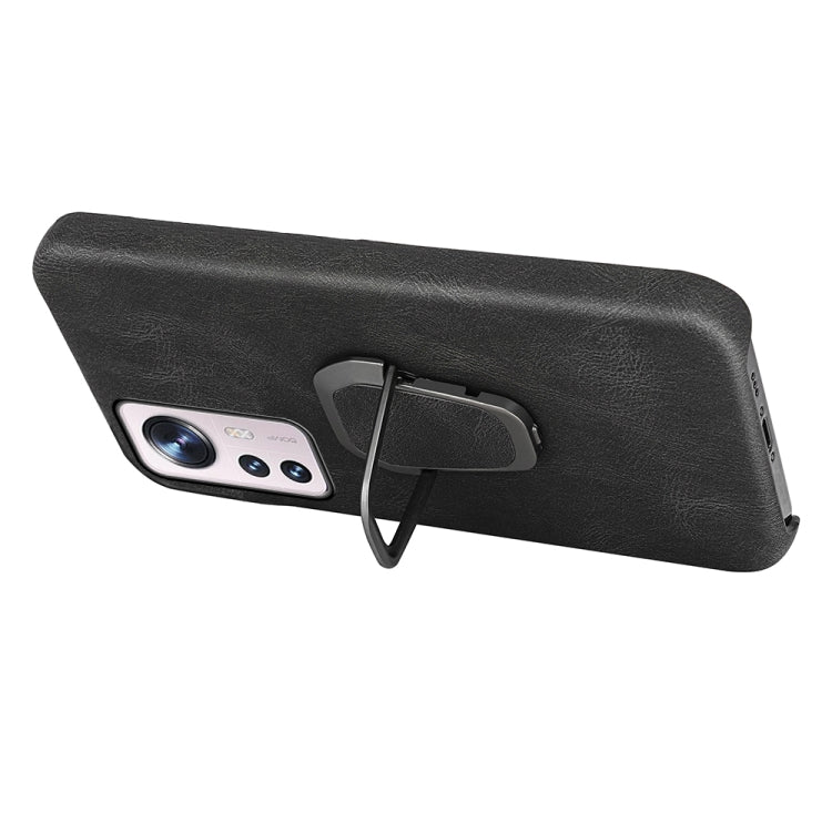 Custodia per telefono in PU con supporto ad anello per Xiaomi 12 pro, For Xiaomi 12 Pro