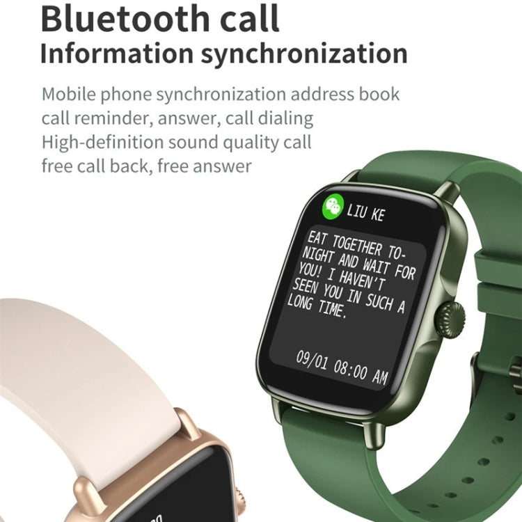 AW18 Smart Watch con schermo a colori da 1,69 pollici, supporto per chiamate Bluetooth / monitoraggio della frequenza cardiaca