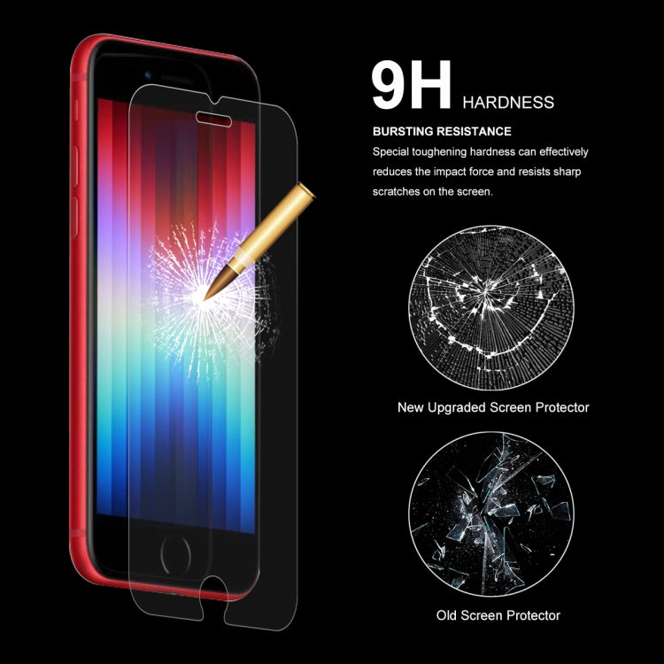 Pellicola in vetro temperato ENKAY 0,26 mm 9H per iPhone SE 2022 / SE 2020/8/7, 1 PC, 2pcs, 5pcs, 10pcs