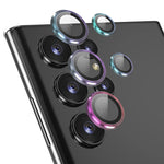 Per Samsung Galaxy S22 Ultra 5G ENKAY Copriobiettivo in lega di alluminio + vetro temperato