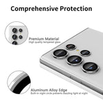 Per Samsung Galaxy S22 Ultra 5G ENKAY Copriobiettivo in lega di alluminio + vetro temperato