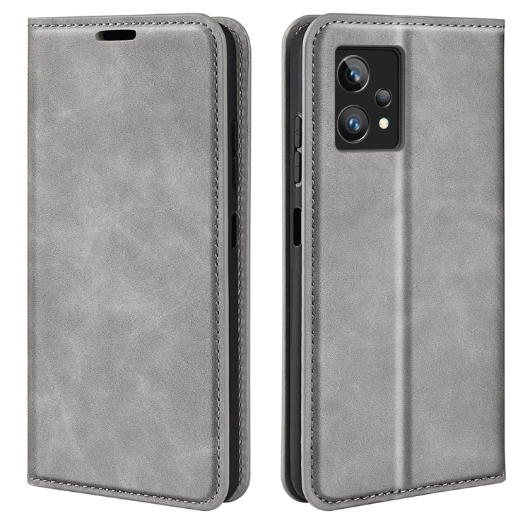 Custodia per telefono in pelle con aspirazione magnetica retro-pelle, For OPPO Realme 9 Pro+