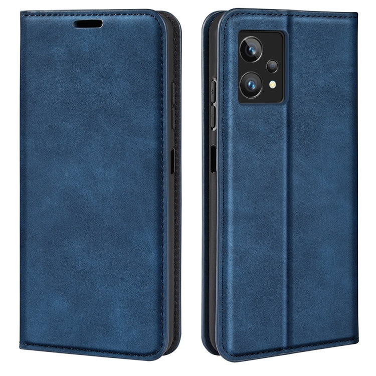 Custodia per telefono in pelle con aspirazione magnetica retro-pelle, For OPPO Realme 9 Pro+