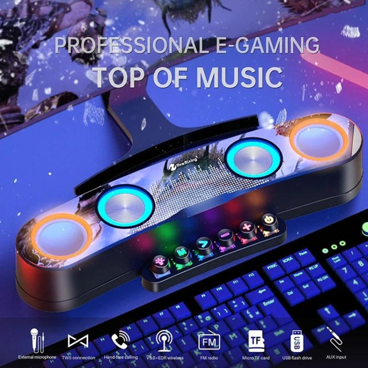 Newrixing NR555 Desktop colorato LED Gaming Altoparlante Bluetooth Supporto TF e FM