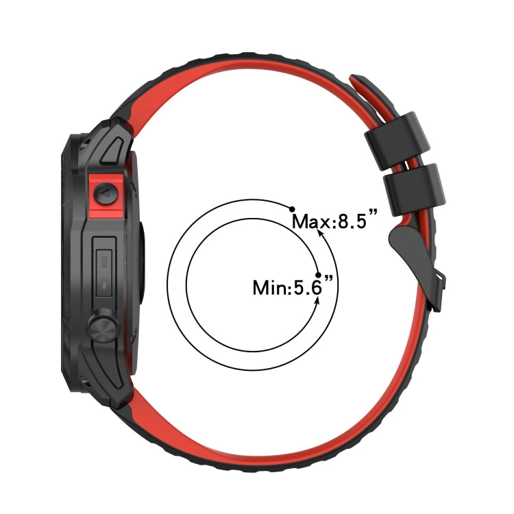Cinturino per orologio in silicone da 26 mm, For Garmin Fenix 6X Pro, For Garmin Fenix 5x Plus