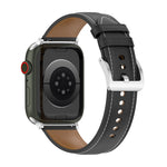 Cinturino per orologio cucito in pelle bovina di strato superiore per Apple Watch Series, 7 41mm / 6&SE&5&4 40mm / 3&2&1 38mm 20mm, 7 45mm / 6&SE&5&4 44mm / 3&2&1 42mm 22mm, 7 41mm / 6&SE&5&4 40mm / 3&2&1 38mm 22mm                                      ...