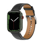 Cinturino per orologio cucito in pelle bovina di strato superiore per Apple Watch Series, 7 41mm / 6&SE&5&4 40mm / 3&2&1 38mm 20mm, 7 45mm / 6&SE&5&4 44mm / 3&2&1 42mm 22mm, 7 41mm / 6&SE&5&4 40mm / 3&2&1 38mm 22mm                                      ...
