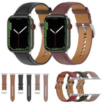 Cinturino per orologio cucito in pelle bovina di strato superiore per Apple Watch Series, 7 41mm / 6&SE&5&4 40mm / 3&2&1 38mm 20mm, 7 45mm / 6&SE&5&4 44mm / 3&2&1 42mm 22mm, 7 41mm / 6&SE&5&4 40mm / 3&2&1 38mm 22mm                                      ...