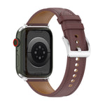 Cinturino per orologio cucito in pelle bovina di strato superiore per Apple Watch Series, 7 41mm / 6&SE&5&4 40mm / 3&2&1 38mm 20mm, 7 45mm / 6&SE&5&4 44mm / 3&2&1 42mm 22mm, 7 41mm / 6&SE&5&4 40mm / 3&2&1 38mm 22mm                                      ...