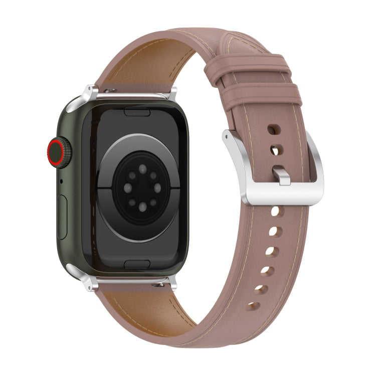 Cinturino per orologio cucito in pelle bovina di strato superiore per Apple Watch Series, 7 41mm / 6&SE&5&4 40mm / 3&2&1 38mm 20mm, 7 45mm / 6&SE&5&4 44mm / 3&2&1 42mm 22mm, 7 41mm / 6&SE&5&4 40mm / 3&2&1 38mm 22mm                                      ...