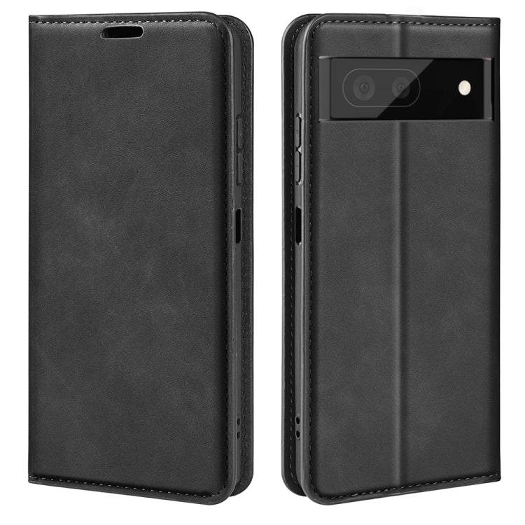 Per Google Pixel 7 Custodia per telefono in pelle con aspirazione magnetica retro-pelle, For Google Pixel 7