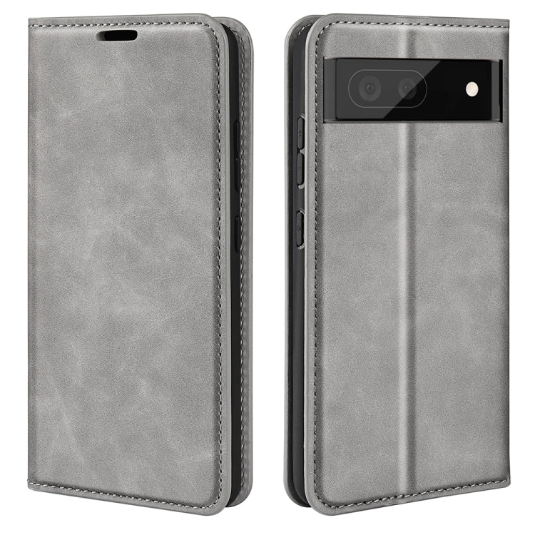 Per Google Pixel 7 Custodia per telefono in pelle con aspirazione magnetica retro-pelle, For Google Pixel 7