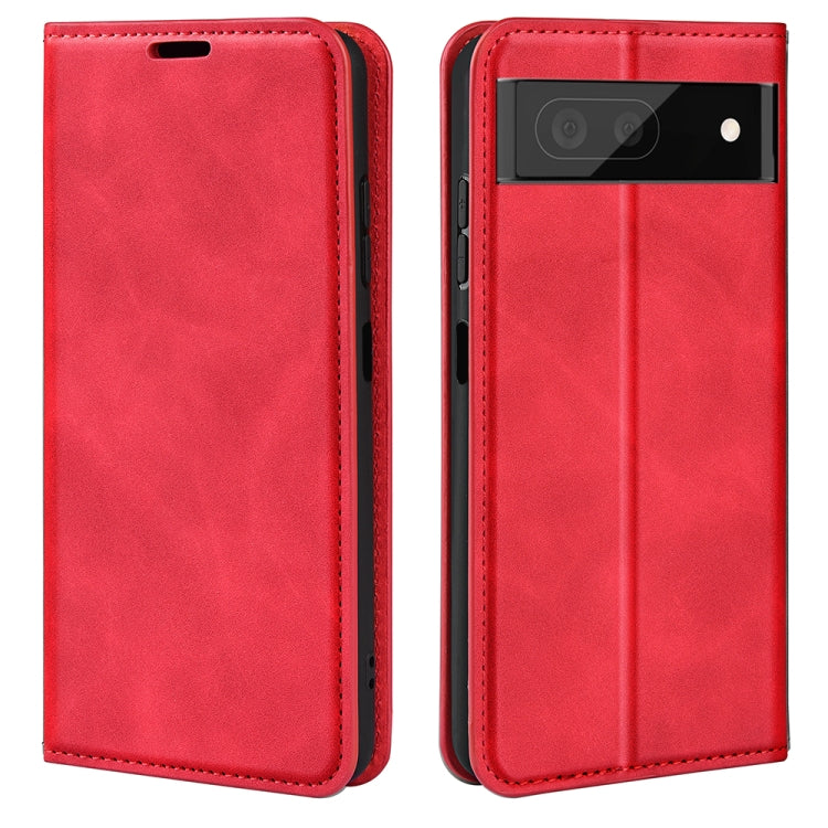 Per Google Pixel 7 Custodia per telefono in pelle con aspirazione magnetica retro-pelle, For Google Pixel 7
