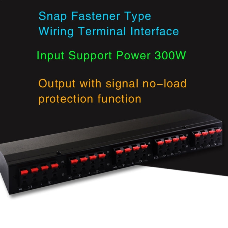 Commutatore audio 2 ingressi 8 uscite 100W