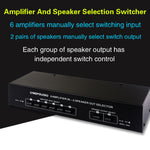 Dispositivo switch amplificatore 6 ingressi 2 uscite 300W