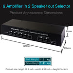 Dispositivo switch amplificatore 6 ingressi 2 uscite 300W