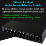 Interruttore RCA audio 10 ingressi 2 uscite B059