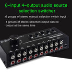 Selettore audio RCA 6 ingressi 4 uscite