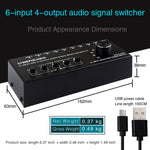Selettore audio RCA 6 ingressi 4 uscite