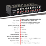 Distributore segnale audio RCA 2 ingressi 8 uscite con interrutto