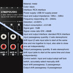 Distributore segnale audio RCA 2 ingressi 8 uscite con interrutto