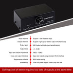 Interfaccia RCA 1 ingresso 4 uscite distribuzione audio