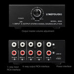 Interfaccia RCA 1 ingresso 4 uscite distribuzione audio