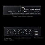 Splitter audio 1 ingresso 4 uscite 3,5 mm senza consumo