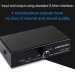 Splitter audio 1 ingresso 4 uscite 3,5 mm senza consumo