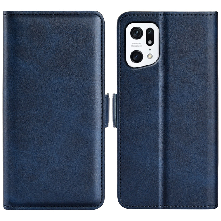 Per OPPO Find X5 Custodia in pelle con fibbia magnetica a doppio lato, For OPPO Find X5