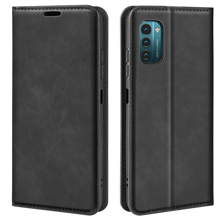 Per Nokia G11/G21 Custodia in pelle con ventosa magnetica retro-pelle, For Nokia G11/G21
