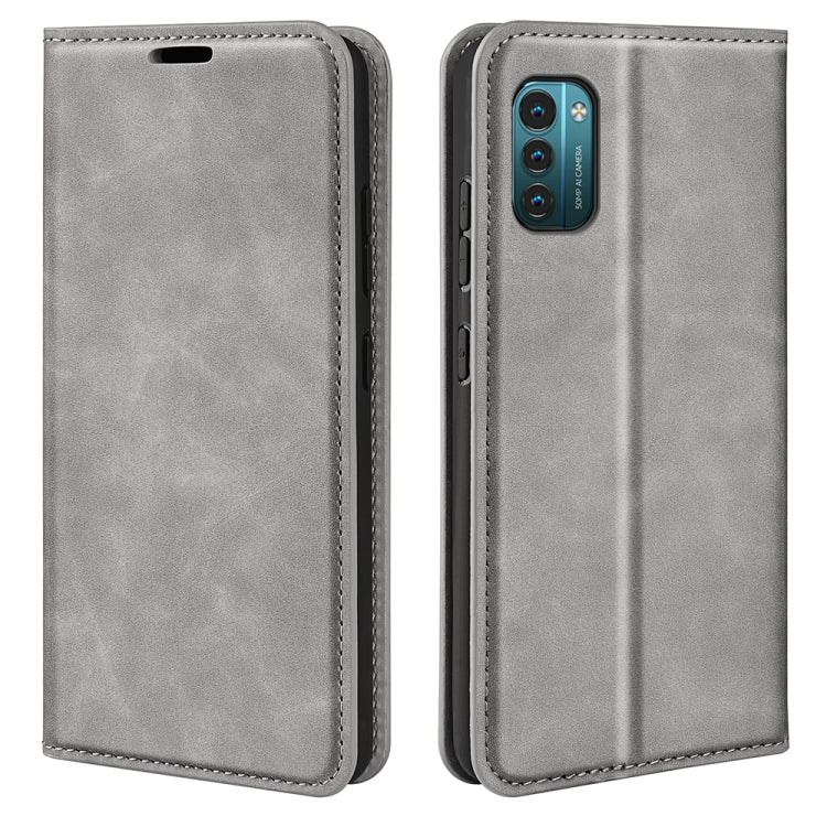 Per Nokia G11/G21 Custodia in pelle con ventosa magnetica retro-pelle, For Nokia G11/G21