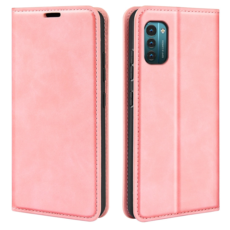 Per Nokia G11/G21 Custodia in pelle con ventosa magnetica retro-pelle, For Nokia G11/G21