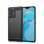 Custodia morbida per telefono in TPU in fibra di carbonio spazzolata serie MOFI Gentleness, For vivo V23 5G/S12, For vivo V23 Pro /S12 Pro