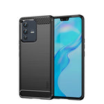 Custodia morbida per telefono in TPU in fibra di carbonio spazzolata serie MOFI Gentleness, For vivo V23 5G/S12, For vivo V23 Pro /S12 Pro