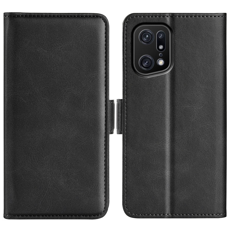 Per OPPO Find X5 Pro Custodia in pelle con fibbia magnetica a doppio lato, For OPPO Find X5 Pro